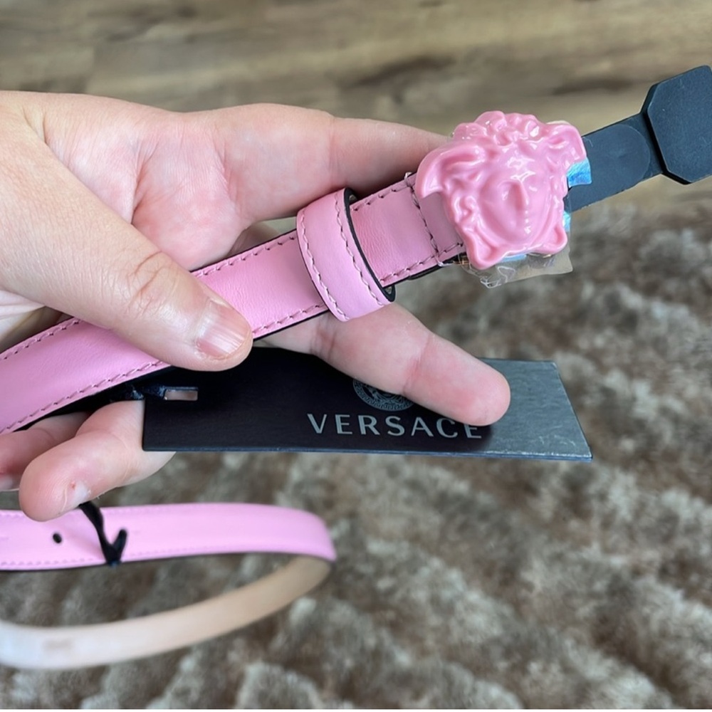 BWT Pink Leather Versace Belt